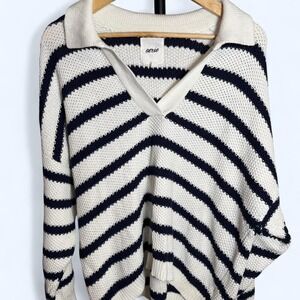 Aerie Blue and white striped sweater